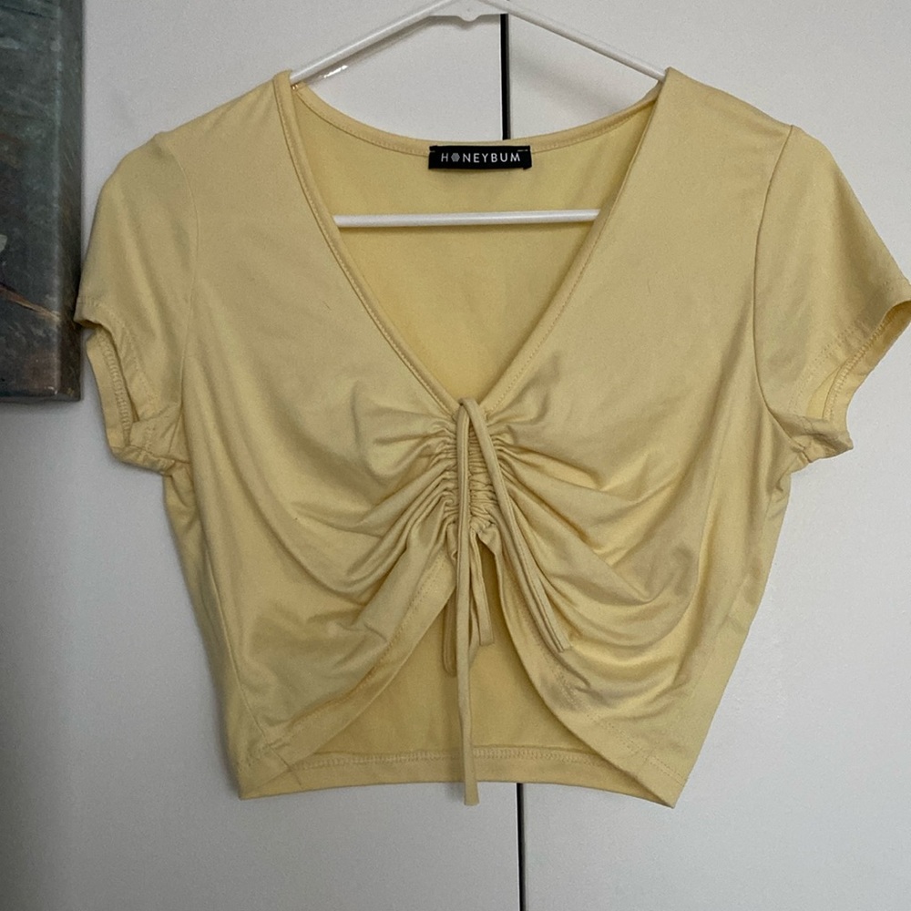 Honeybum Yellow Crop Top